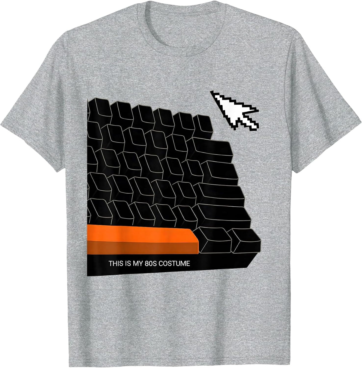 Men's This Is My 80s Costume Brutalist Retro Party Throwback T-Shirt - Heather Grey