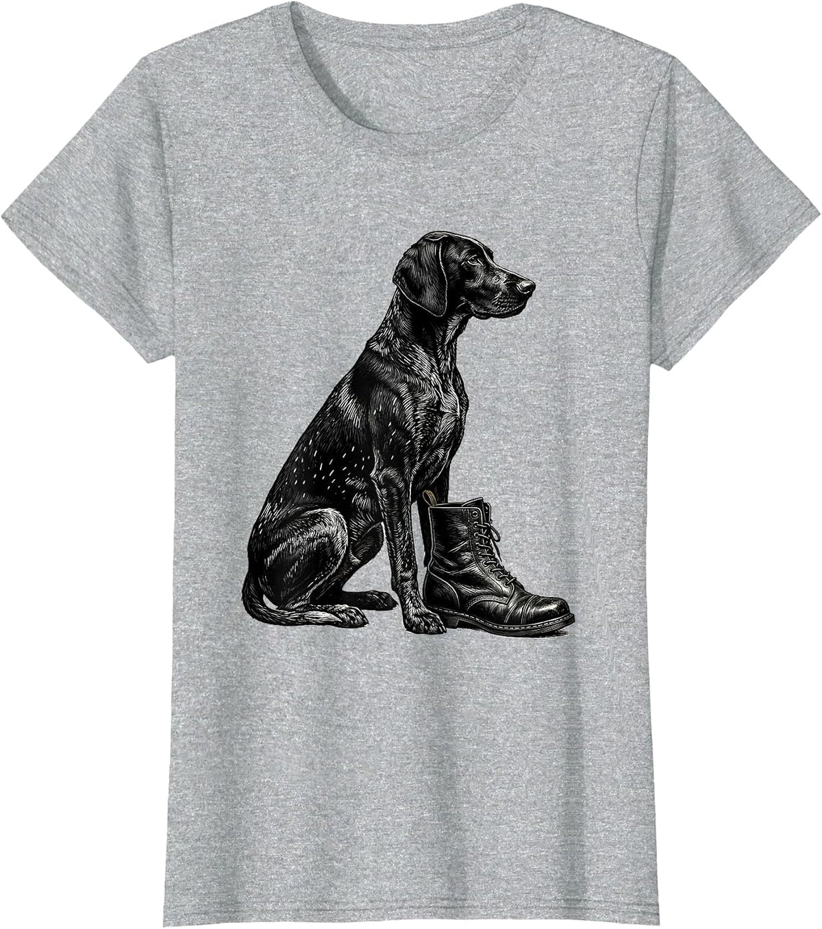 Women's German Shorthaired Pointer Dog Lover Hunting Dog Pride T-Shirt - Heather Grey