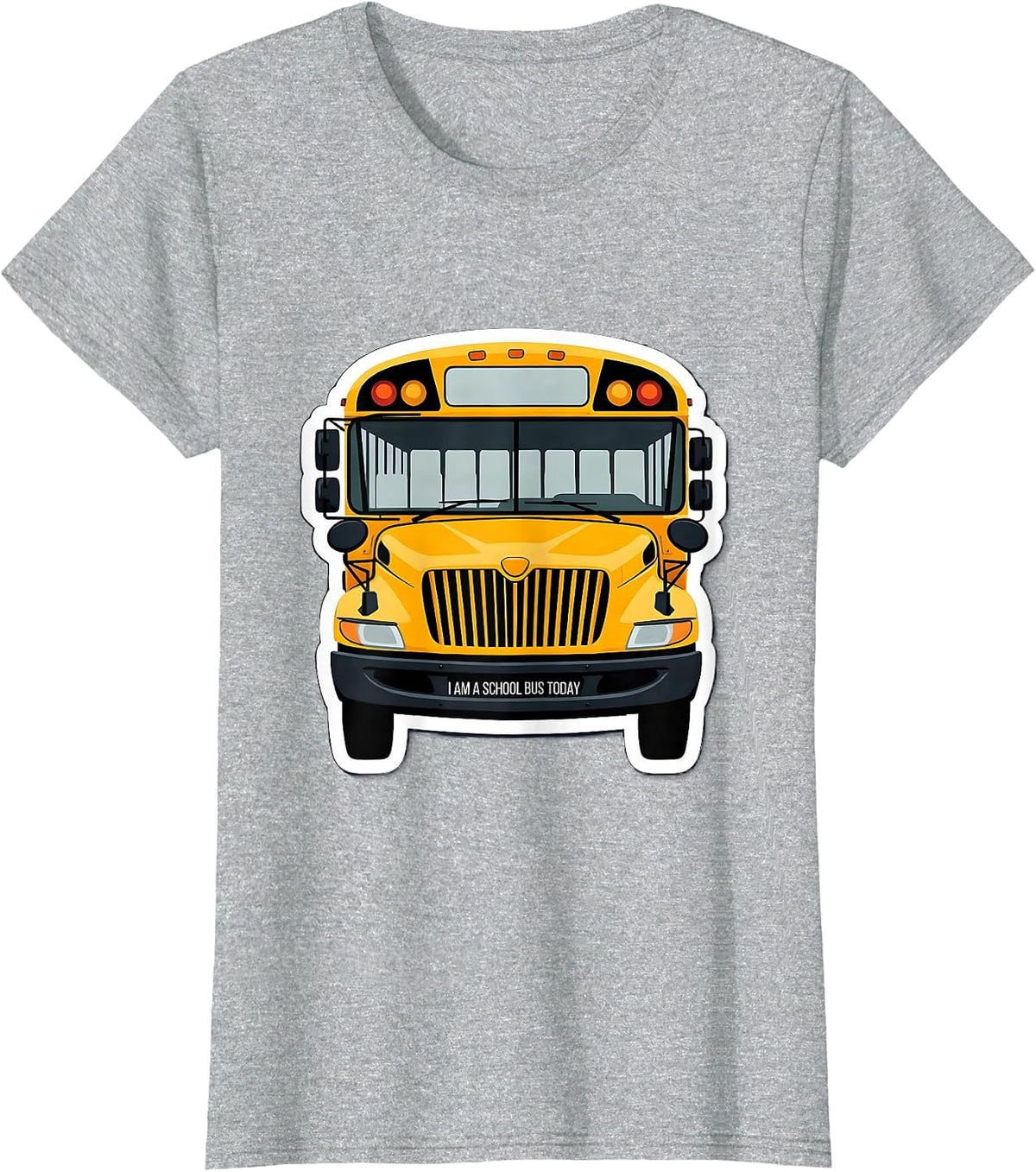 Women's I Am A School Bus Today Funny Halloween Costume for Kids T-Shirt - Heather Grey