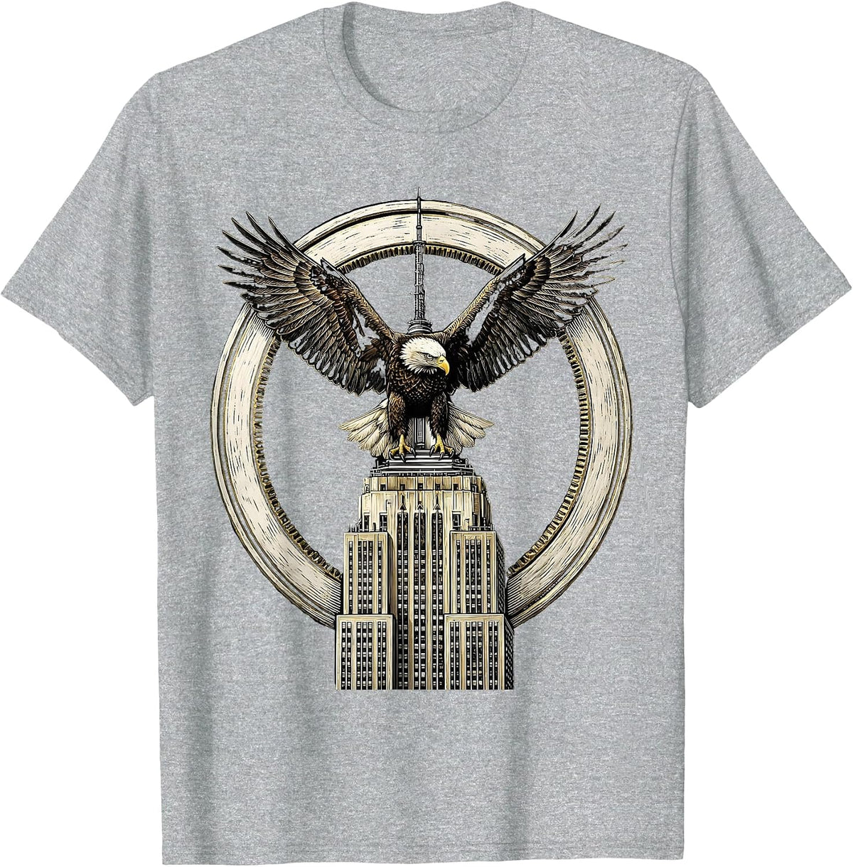 Men's I Survived My Trip to NYC Eagle Design T-Shirt - Heather Grey