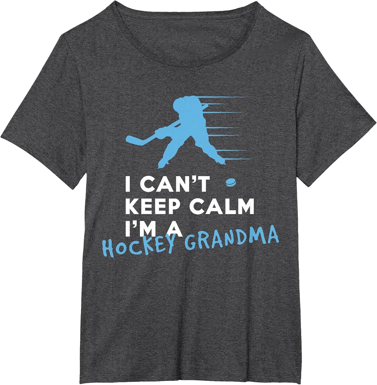 I Can't Stay Calm I'm an ice Hockey Grandma T-Shirt - Dark Heather Grey