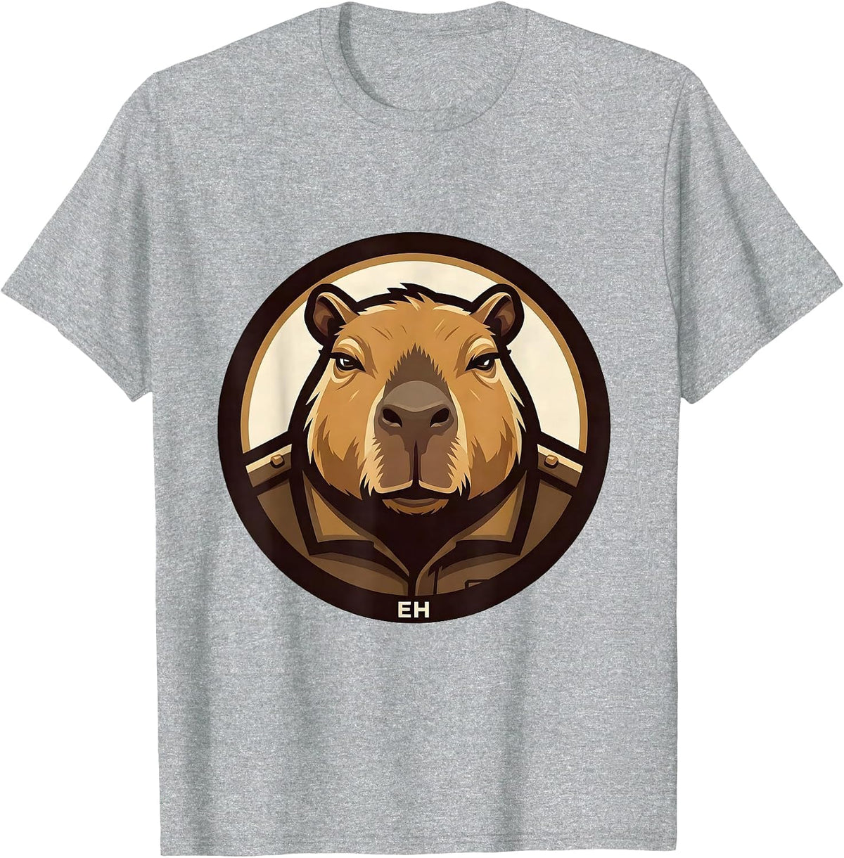 Men's Eh Funny Capybara Meme Animal Humor Youth Gamer T-Shirt - Heather Grey