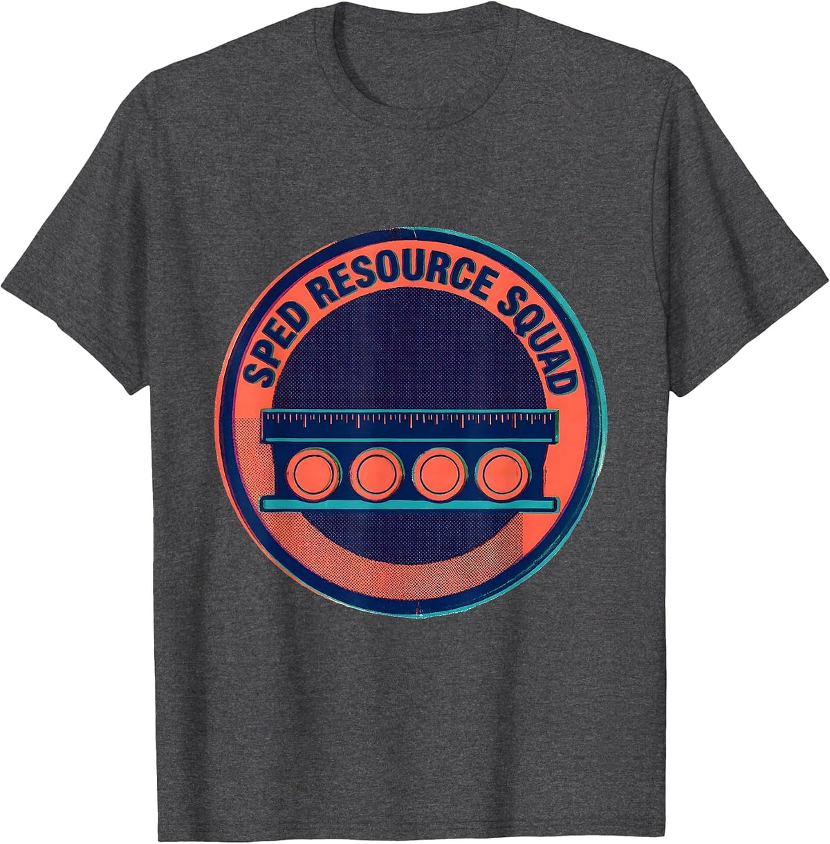SPED Resource Squad Risograph Special Education Teacher Aide T-Shirt - Dark Heather Grey