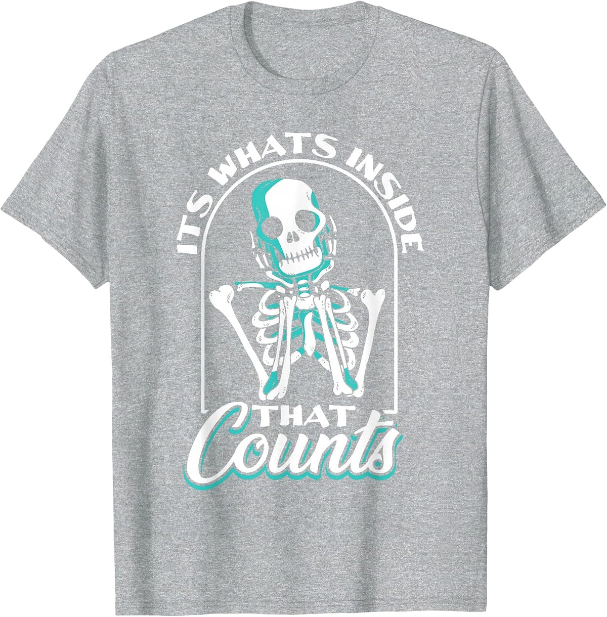 The Inside Counts - Funny Radiology Technician X-ray T-Shirt - Heather Grey