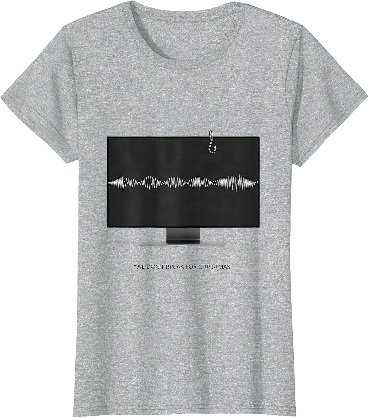 Women's We Don't Break For Christmas Funny Radiology Tech Christmas T-Shirt - Heather Grey
