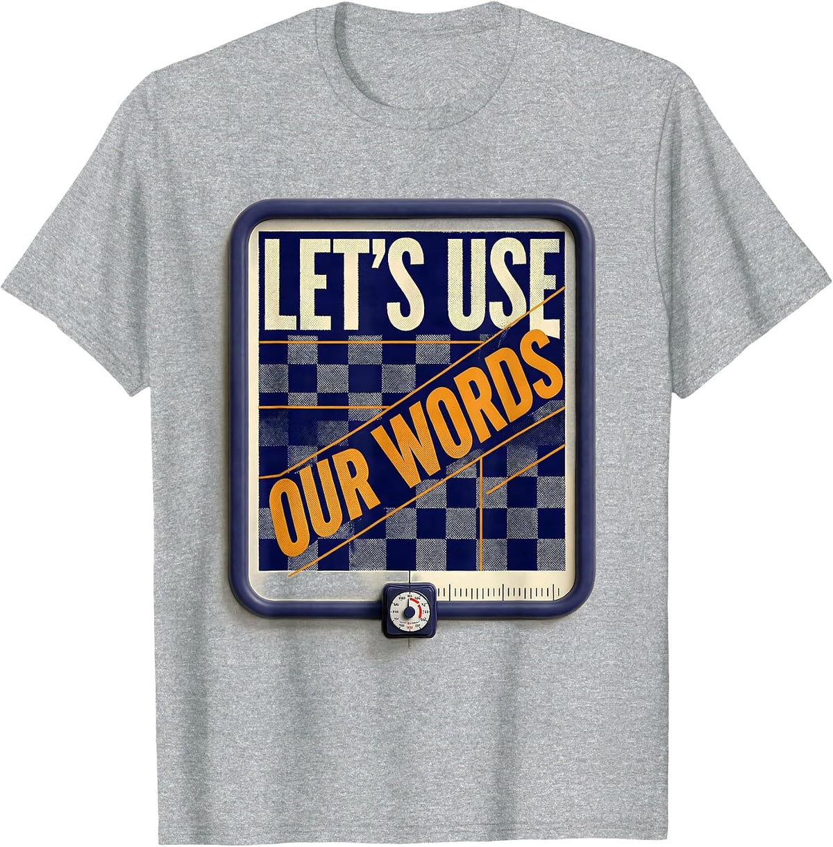 Men's Let's Use Our Words Funny Silly Goose ABA Therapy Therapist T-Shirt - Heather Grey