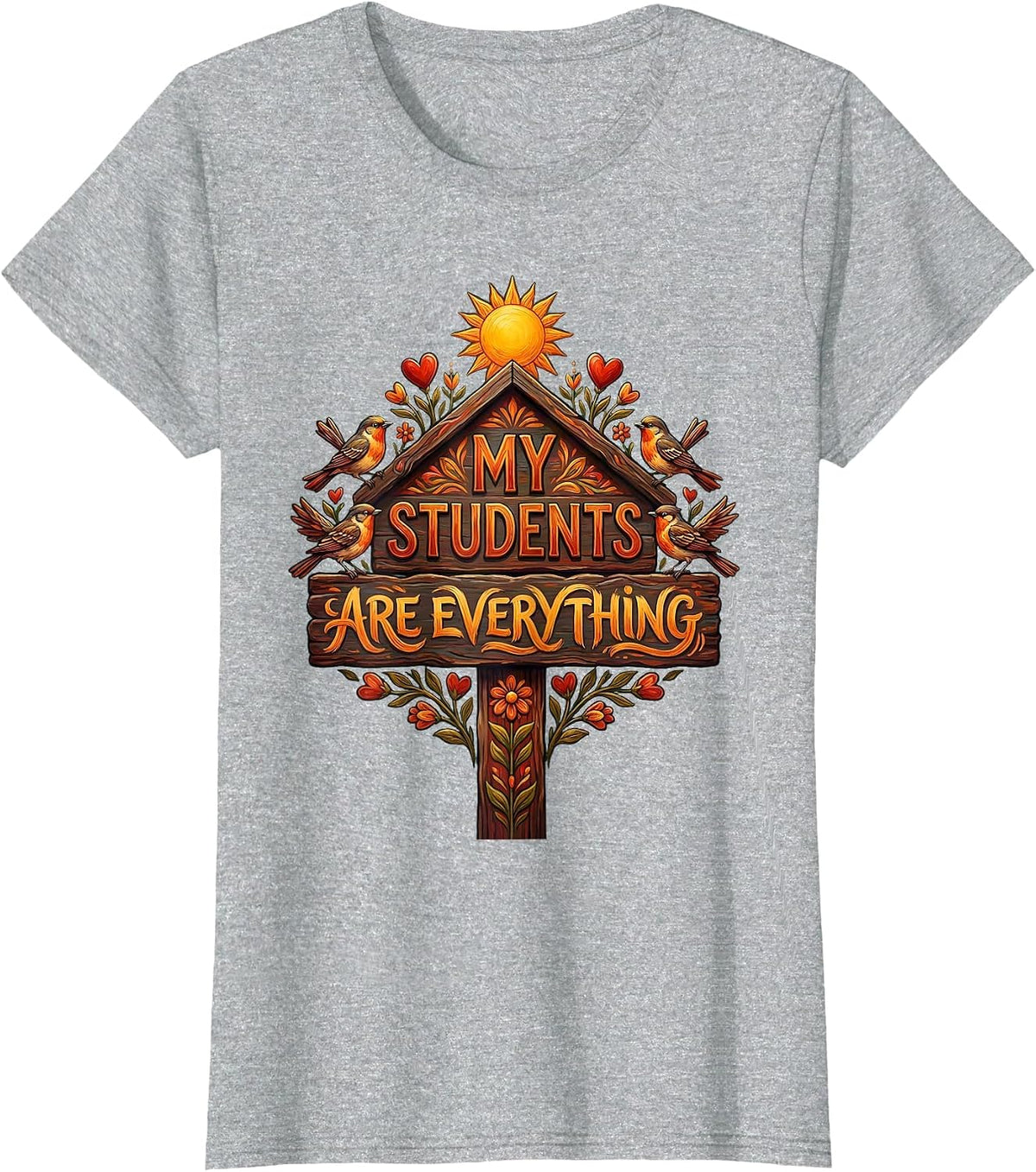 Women's My Students Are Everything Special Ed Teacher Design T-Shirt - Heather Grey