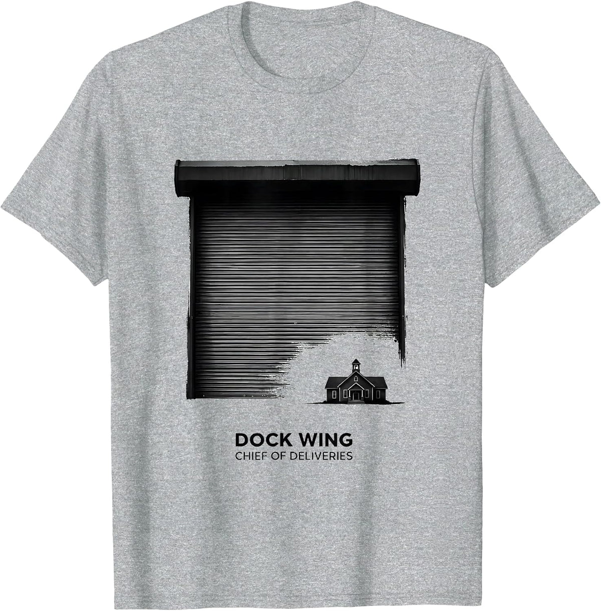 Men's Dock Wing Chief Of Deliveries Funny School Custodian Janitor T-Shirt - Heather Grey