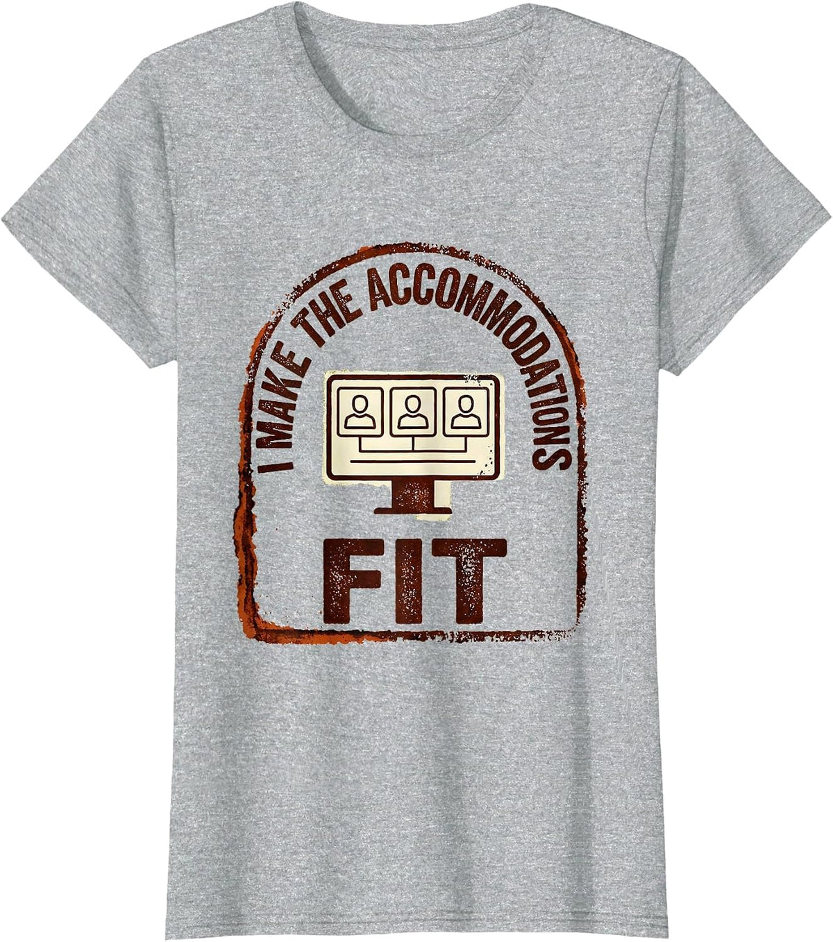 Women's I Make The Accommodations Fit Special Education Teacher T-Shirt - Heather Grey