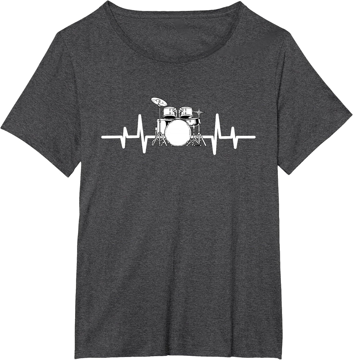 Drum Set Drums Drummer Drumsticks Bass T-Shirt - Dark Heather Grey