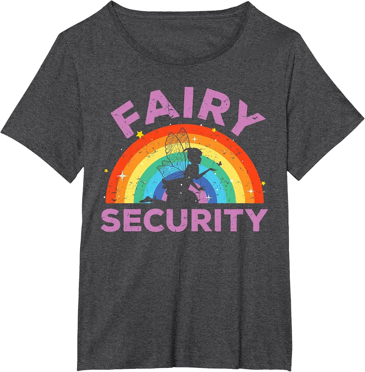 Men Fairy Security Funny Dad Costume T-Shirt - Dark Heather Grey