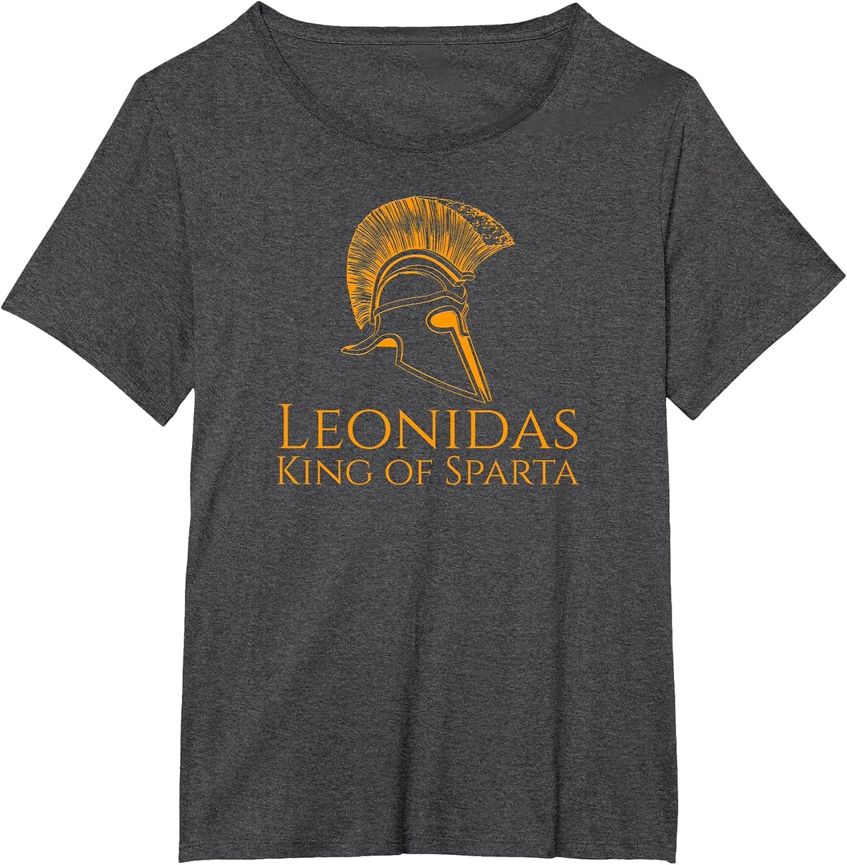 Ancient Greece T-Shirt - Leonidas King of Sparta T-Shirt - Dark Heather Grey