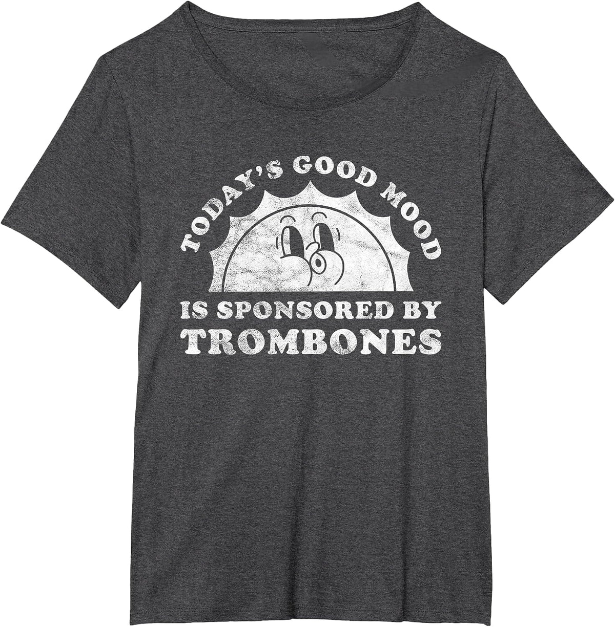Funny Cute Retro Vintage Trombones or Trombone T-Shirt - Dark Heather Grey
