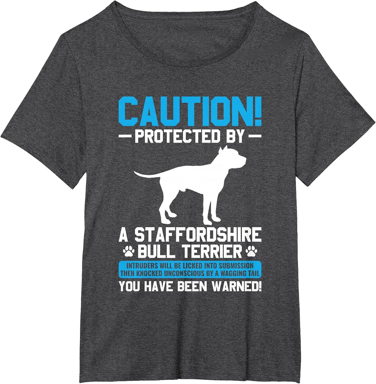 Staffy Staffordshire Bull Terrier T-Shirt - Dark Heather Grey