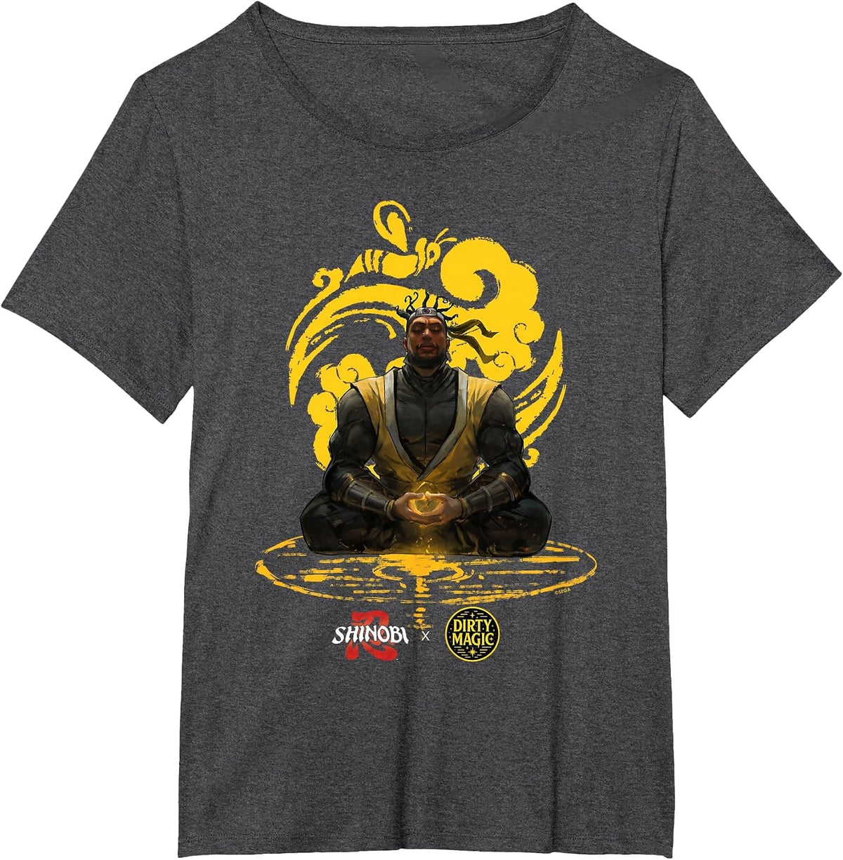 Shinobi x Dirty Magic: Meditate T-Shirt - Dark Heather Grey