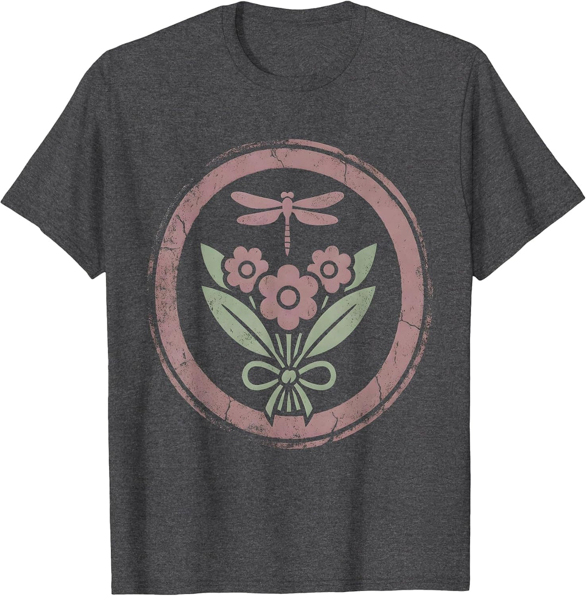 Men's River Stone Smoothed by Flowing Water Graphic T-Shirt - Dark Heather Grey