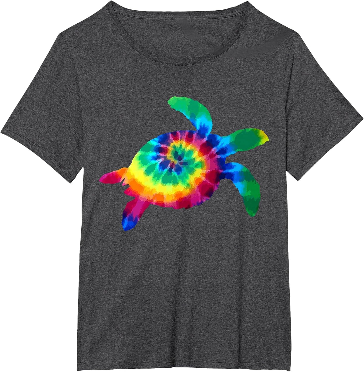 Tortoise Tie Dye Vintage Diving Diver T-Shirt - Dark Heather Grey