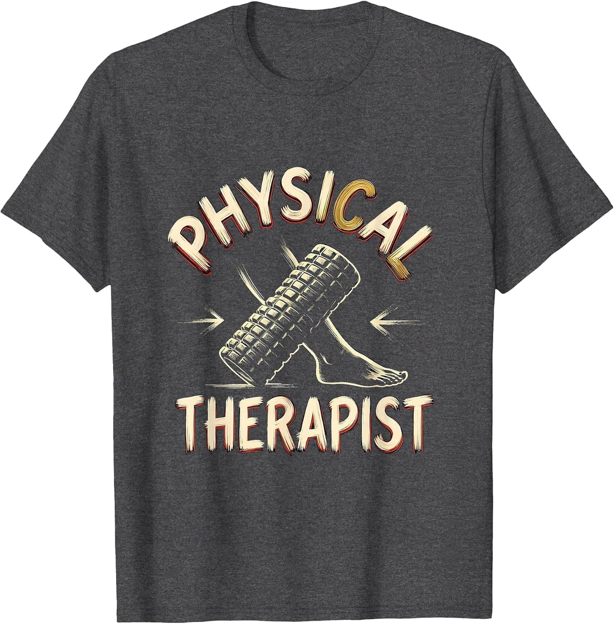 Physical Therapist Retro Sign Painter Showcard OT PT Pride T-Shirt - Dark Heather Grey