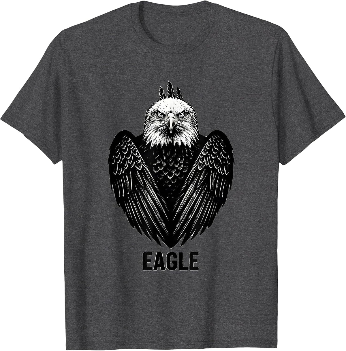 Eagle Playful Mascot Fan Pride Family Matching Gift T-Shirt - Dark Heather Grey