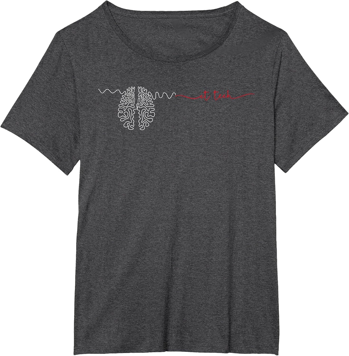 CT Technologist Minimalist Cat Scan Tech CT Technician Radio T-Shirt - Dark Heather Grey
