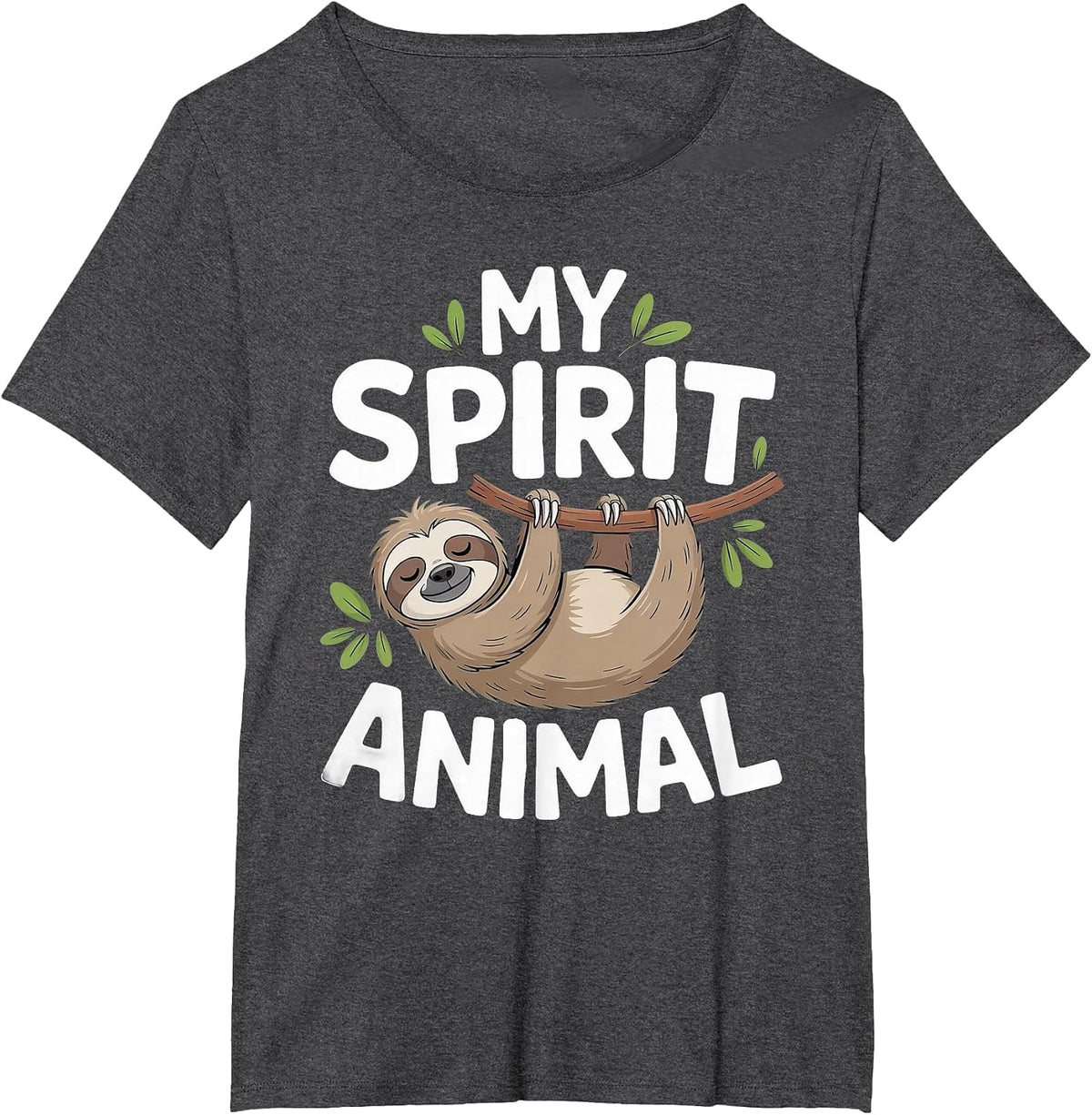 My Spirit Animal Sloth Funny T-Shirt - Dark Heather Grey