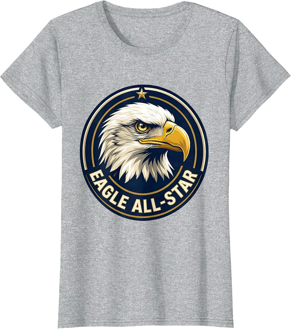 Eagle All-Star Sports Mascot Fan Pride Family T-Shirt - Heather Grey