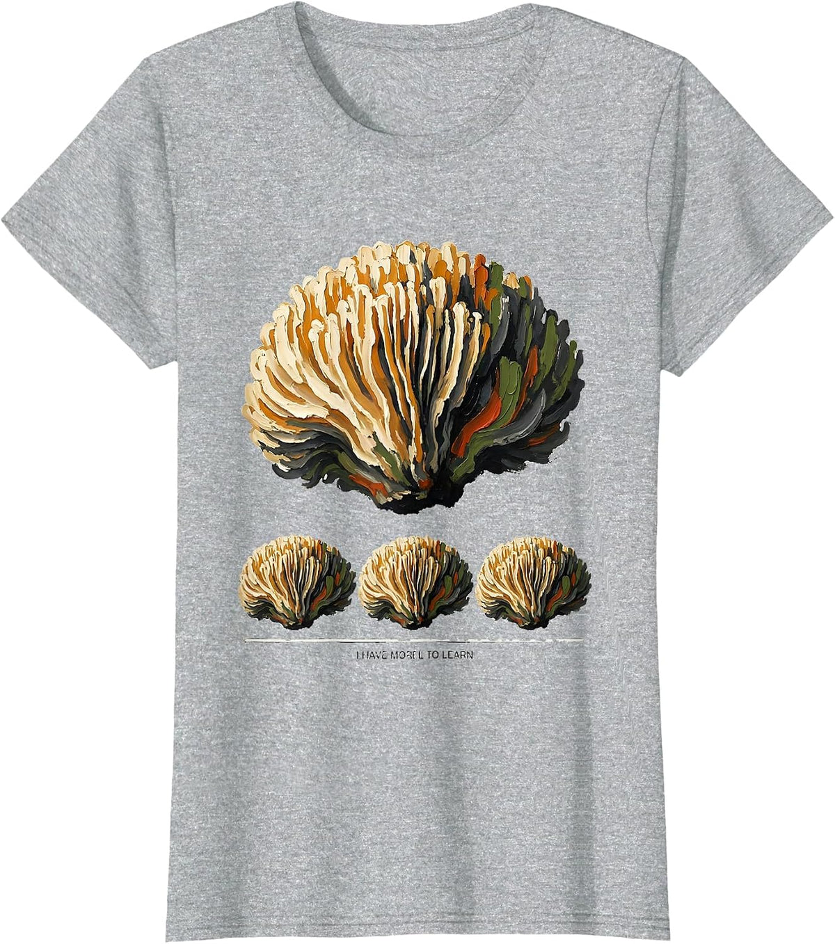 Women's I Have Morel To Learn Funny Mushroom Forager Mycology T-Shirt - Heather Grey