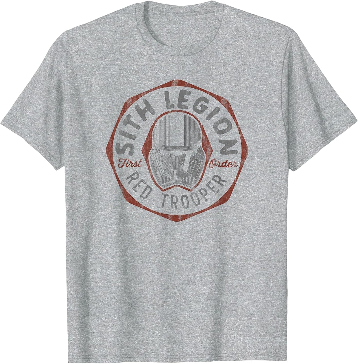 Star Wars Rise of Skywalker Sith Legion Red Trooper T-Shirt - Heather Grey
