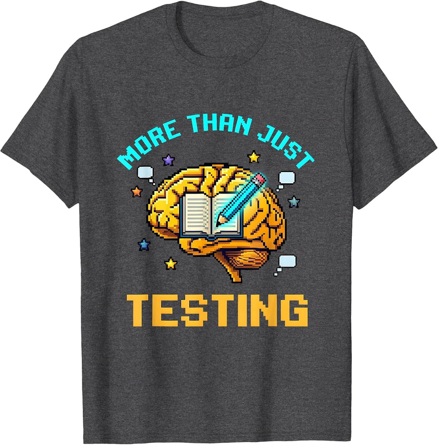 More Than Just Testing School Psychologist Design T-Shirt - Dark Heather Grey
