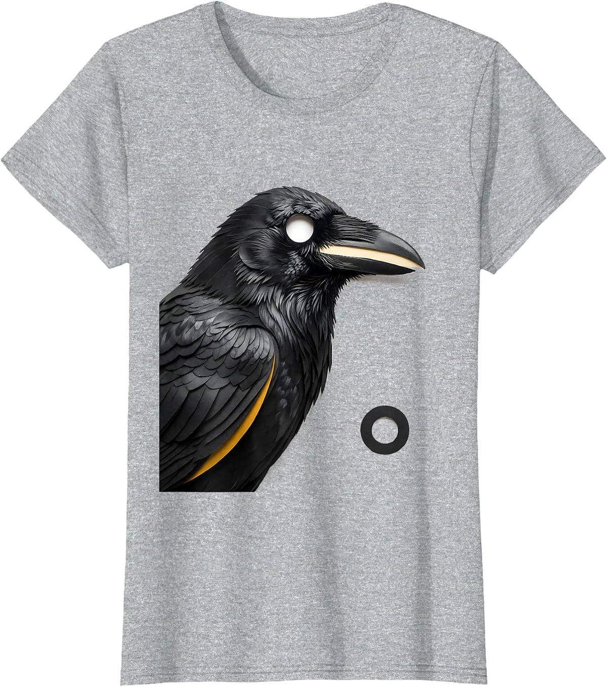 Women's Attempted Murder Crow Pun Humor Gothic Bird Lover T-Shirt - Heather Grey