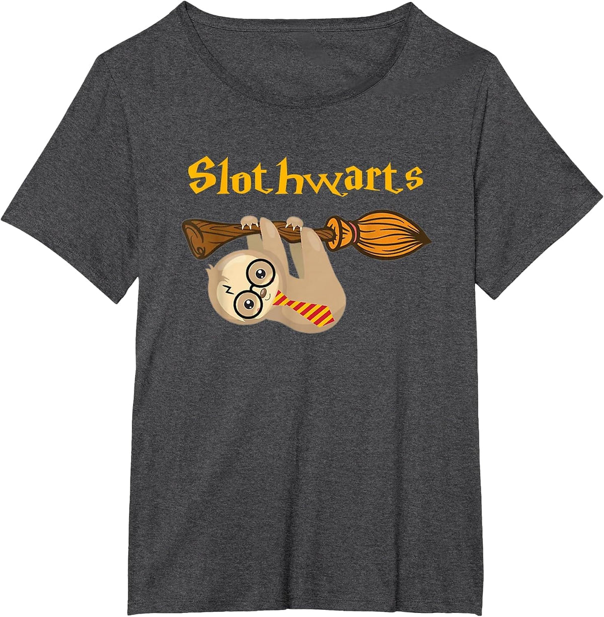Harry Cute Sloth Slothwarts T-Shirt - Dark Heather Grey