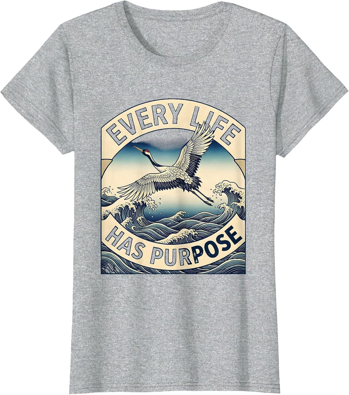 Every Life Has Purpose Suicide Prevention Design T-Shirt - Heather Grey