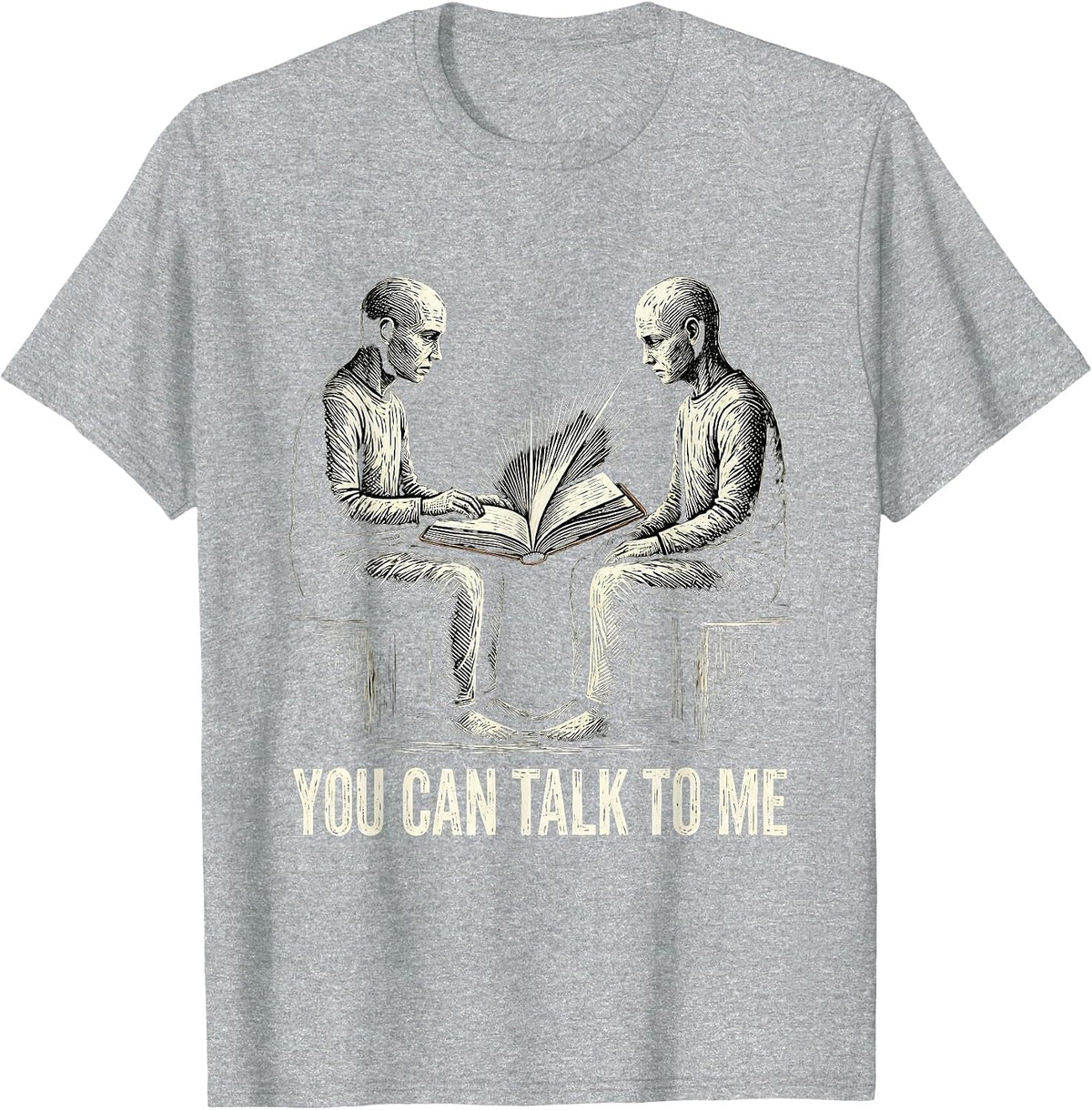 Men's You Can Talk To Me Funny School Counselor Camp Counselor T-Shirt - Heather Grey
