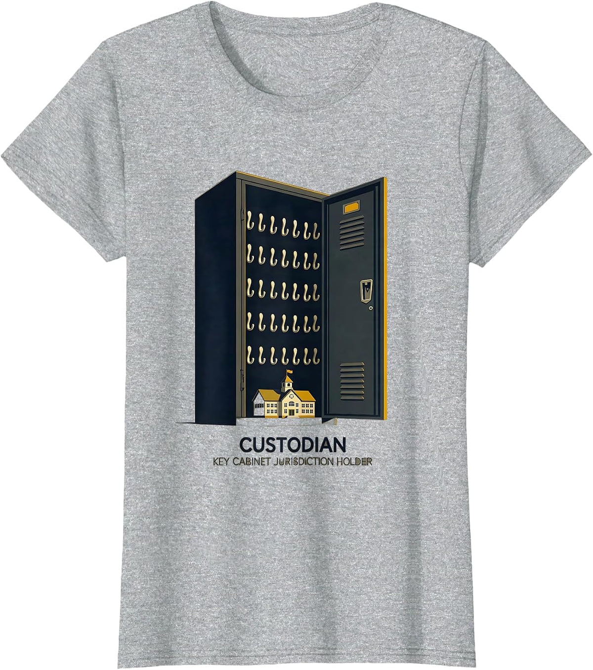 Custodian: Key Cabinet Jurisdiction Holder Funny T-Shirt - Heather Grey
