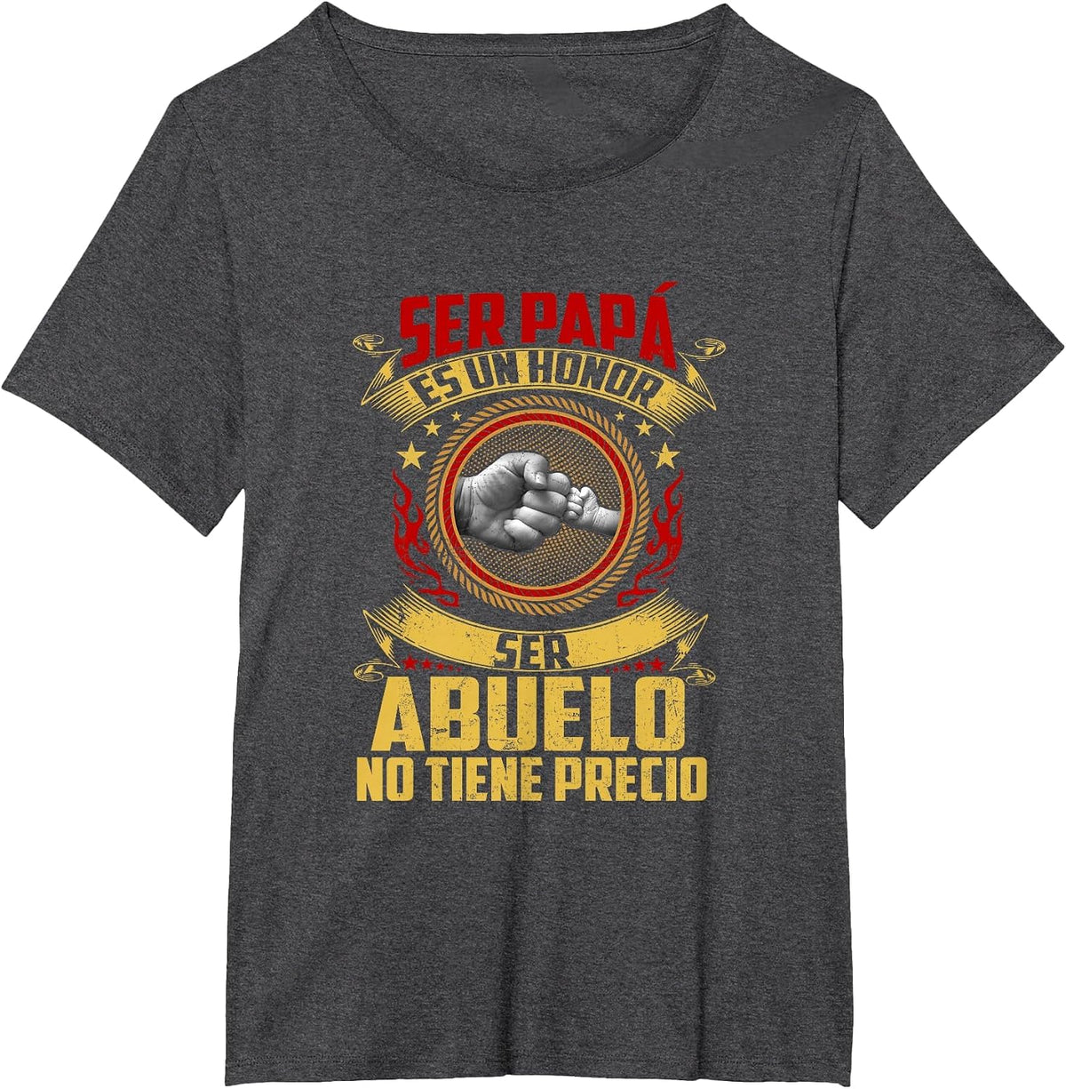 Ser Papa ES Un Honor Ser Abuelo No Tiene Precio Fathers Day T-Shirt - Dark Heather Grey