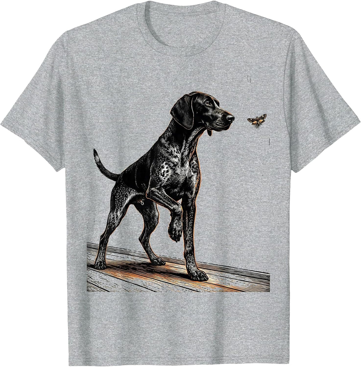 Men's German Shorthaired Pointer Hunting Dog Mom Gift T-Shirt - Heather Grey