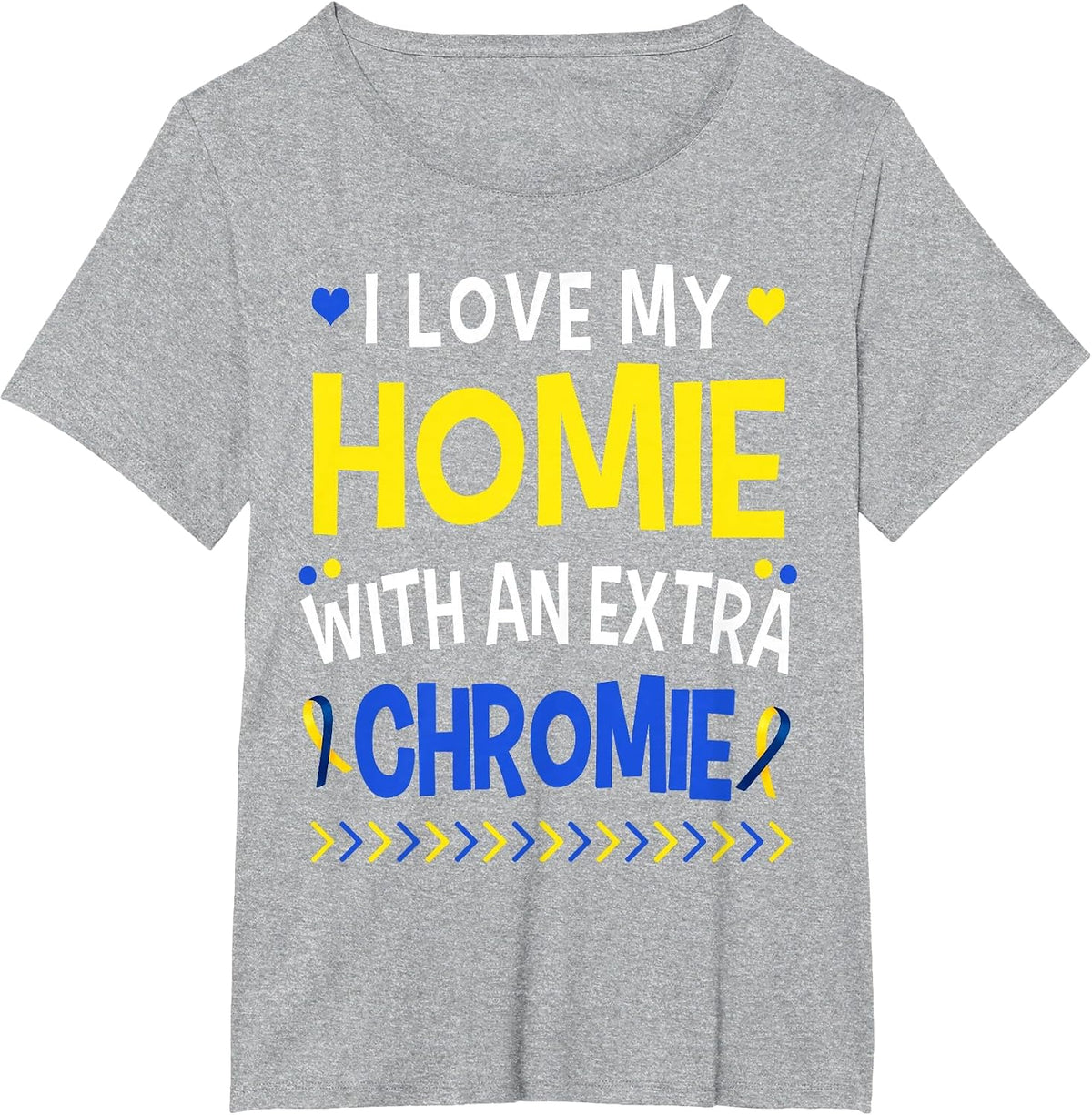 I Love My Homie with an Extra chromie dad mom Kids T-Shirt - Heather Grey
