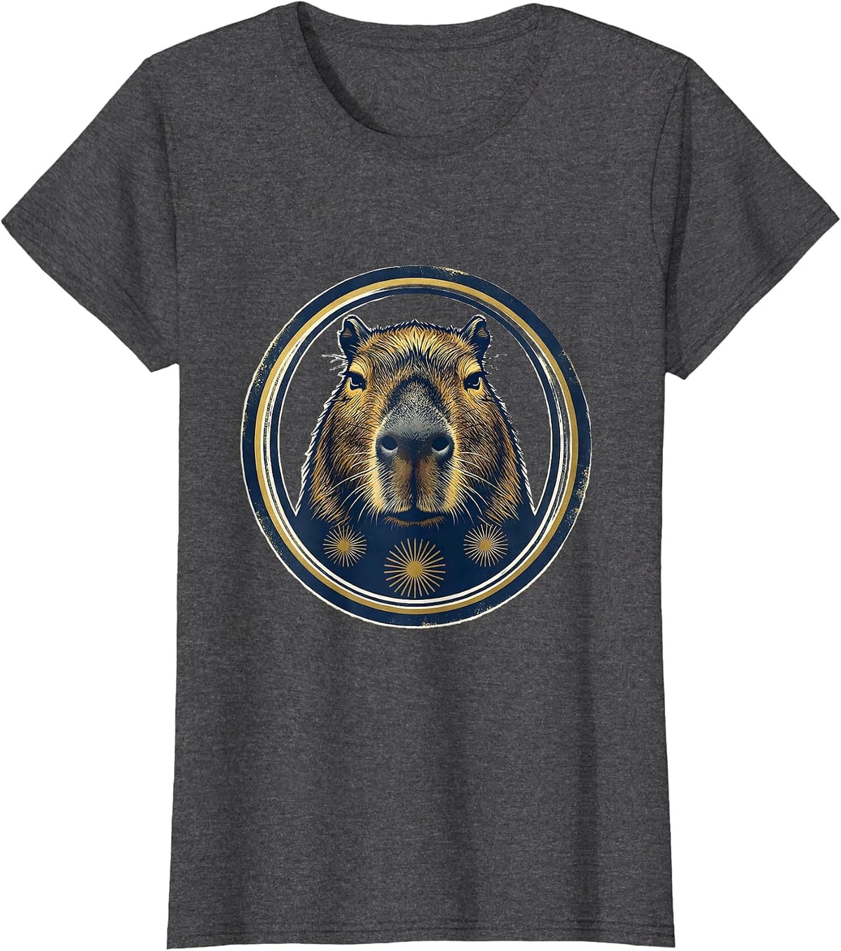 Women's Capybara Kawaii Character Meme Cute Anime Fan T-Shirt - Dark Heather Grey