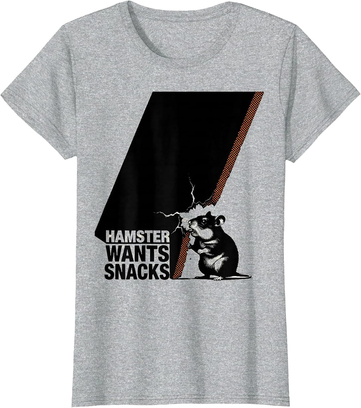Women's Hamster Wants Snacks Funny Hamster Lover Pet Owner Humor T-Shirt - Heather Grey