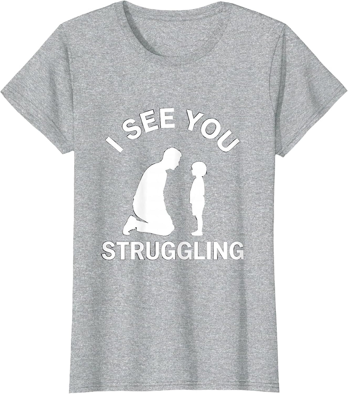 I See You Struggling School Psychologist Design T-Shirt - Heather Grey