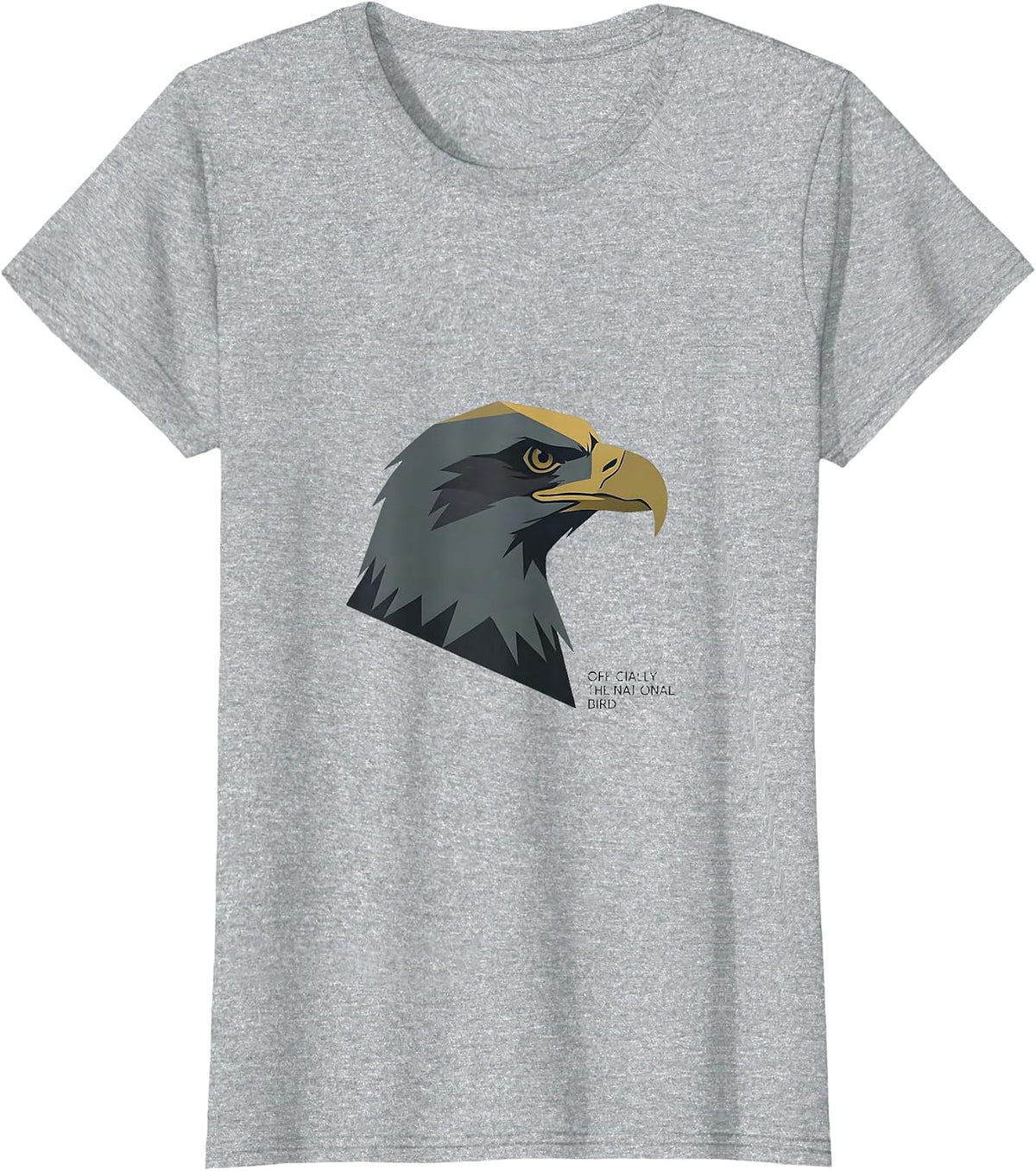 Women's Officially The National Bird Minimalist Bald Eagle Faith T-Shirt - Heather Grey