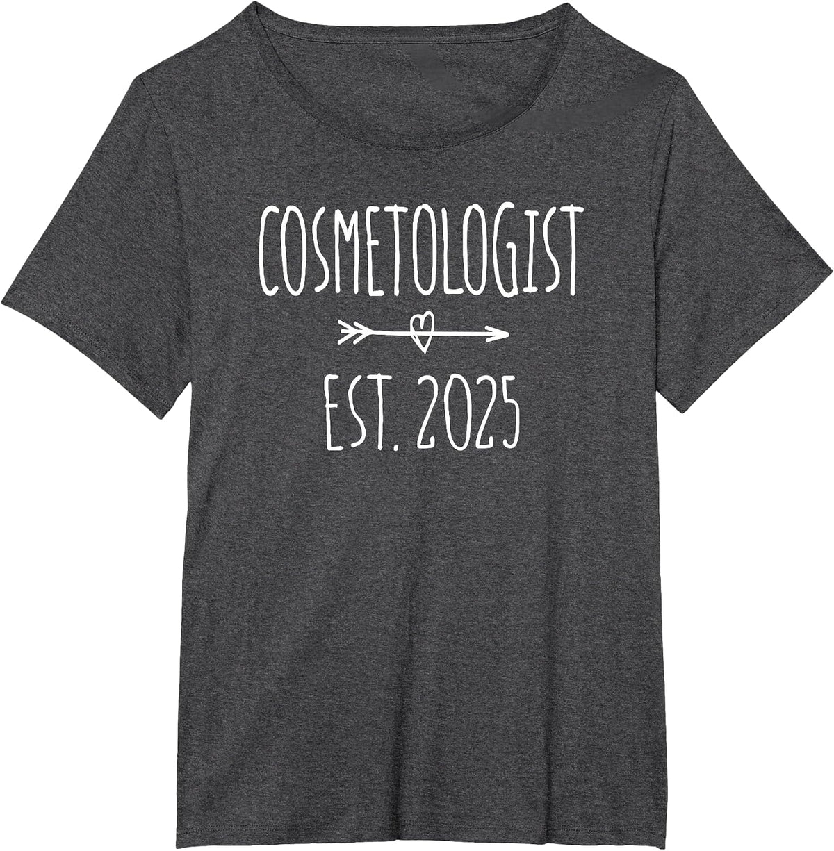 Cosmetologist Graduation 2025 Cosmetology Beauty School T-Shirt - Dark Heather Grey