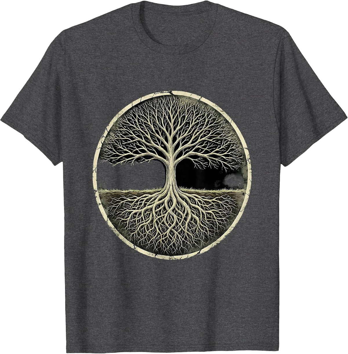 Roots Together Suicide Prevention Awareness Design T-Shirt - Dark Heather Grey