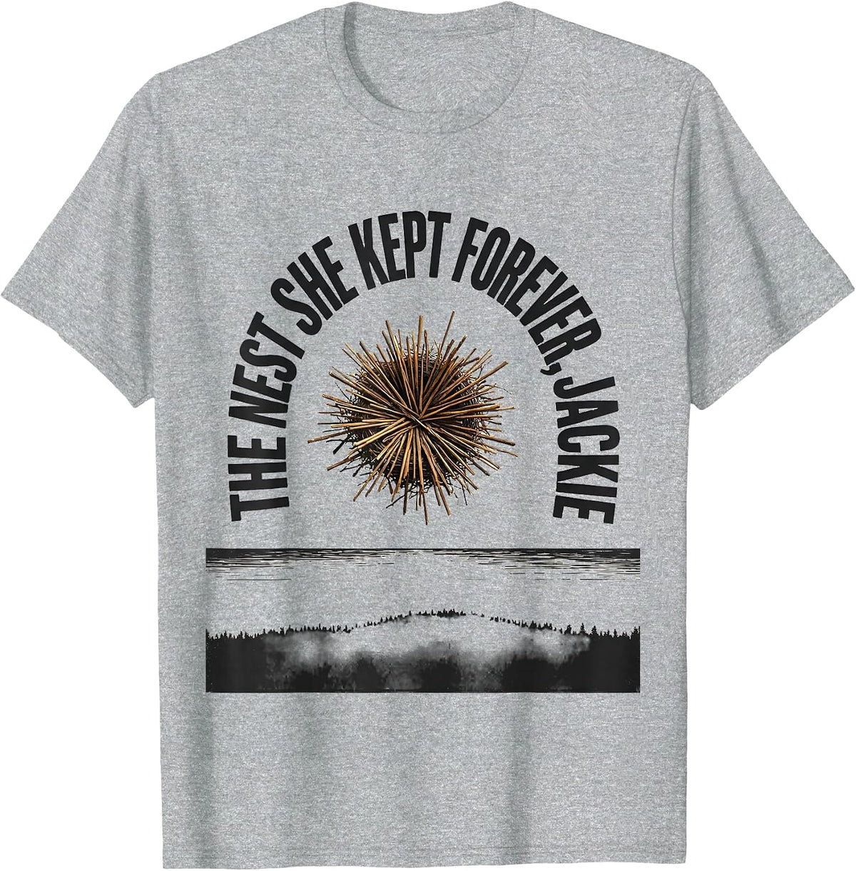 Men's The Nest She Kept Forever Jackie Bald Eagle Memorial Tribute T-Shirt - Heather Grey