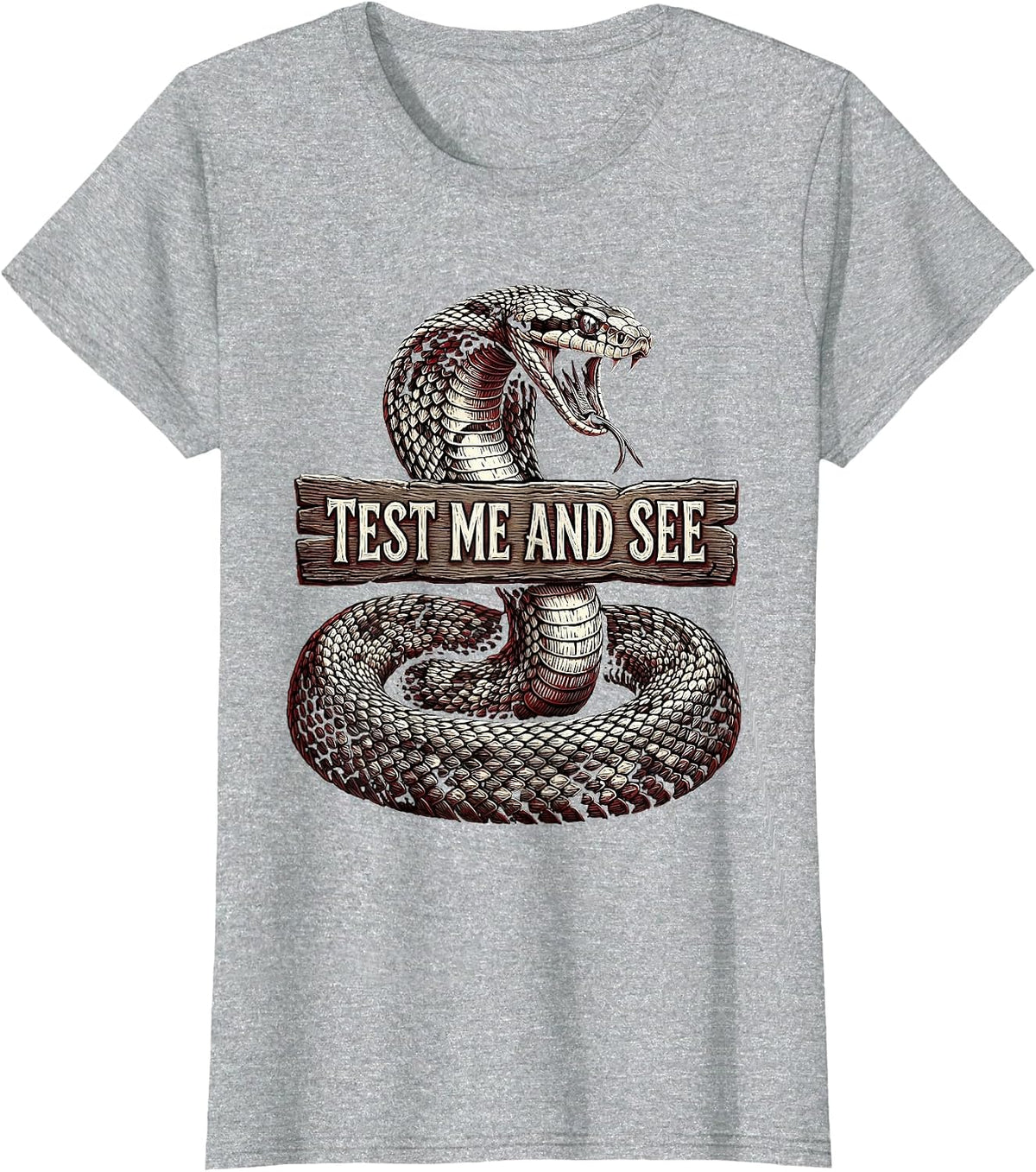 Test Me and See FAFO Bold Graphic Design T-Shirt - Heather Grey