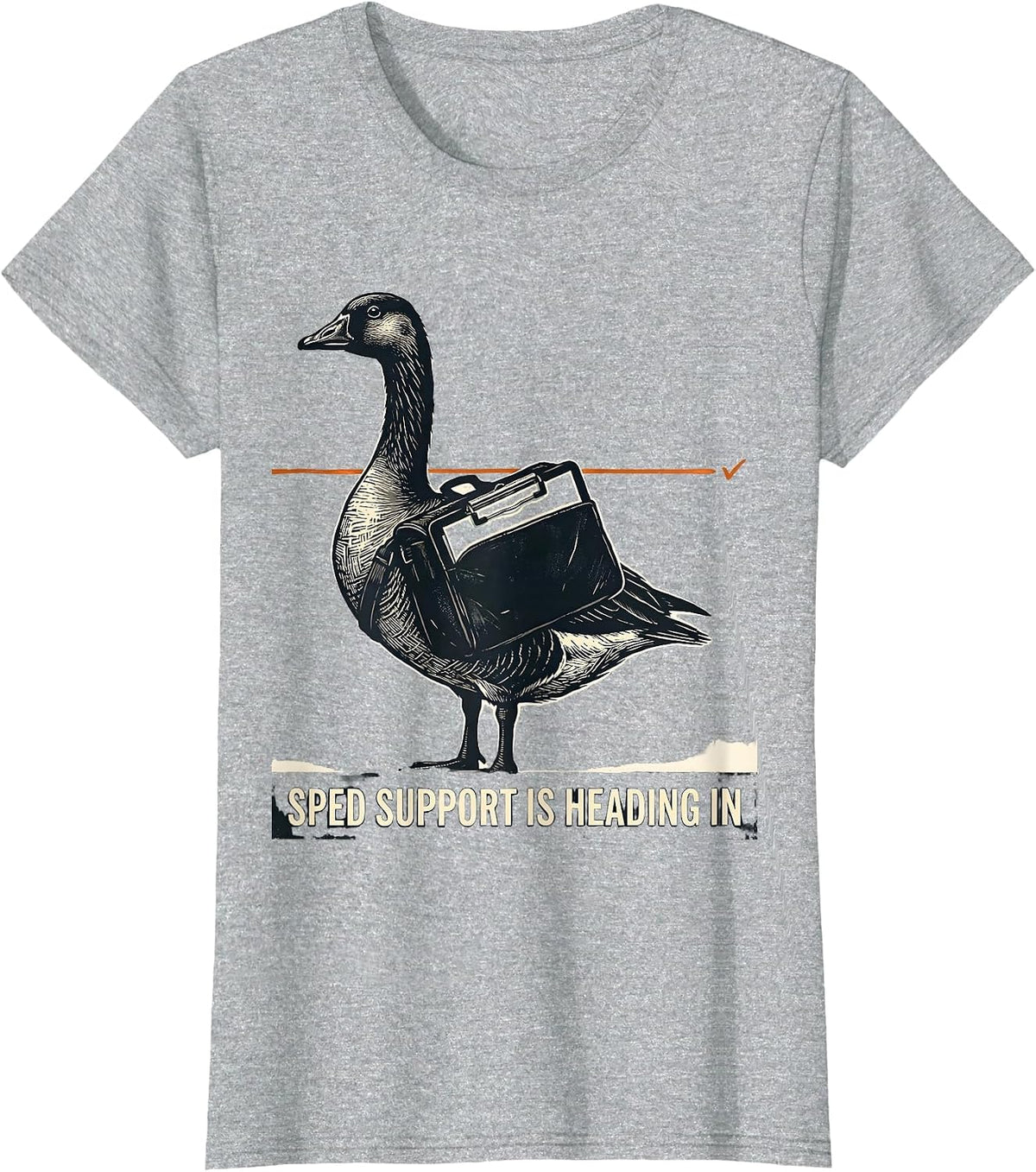 SPED Support Is Heading In Funny Special Education Teacher T-Shirt - Heather Grey