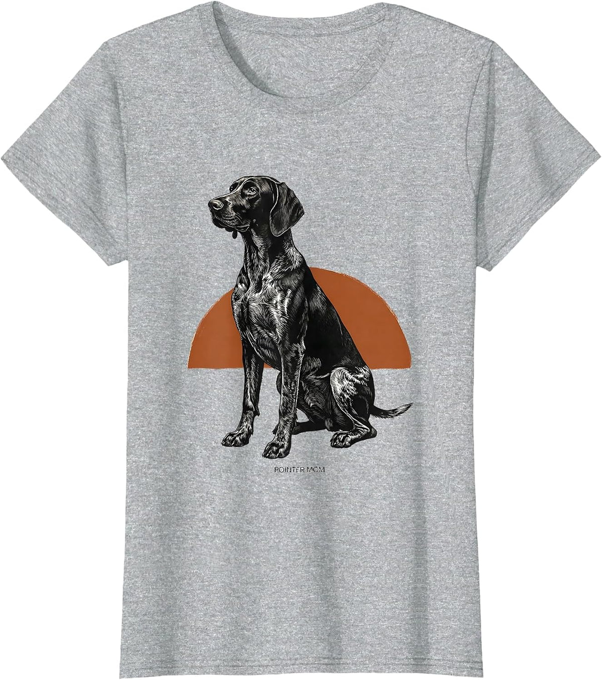 Pointer Mom Funny German Shorthaired Pointer Dog Lover Humor T-Shirt - Heather Grey