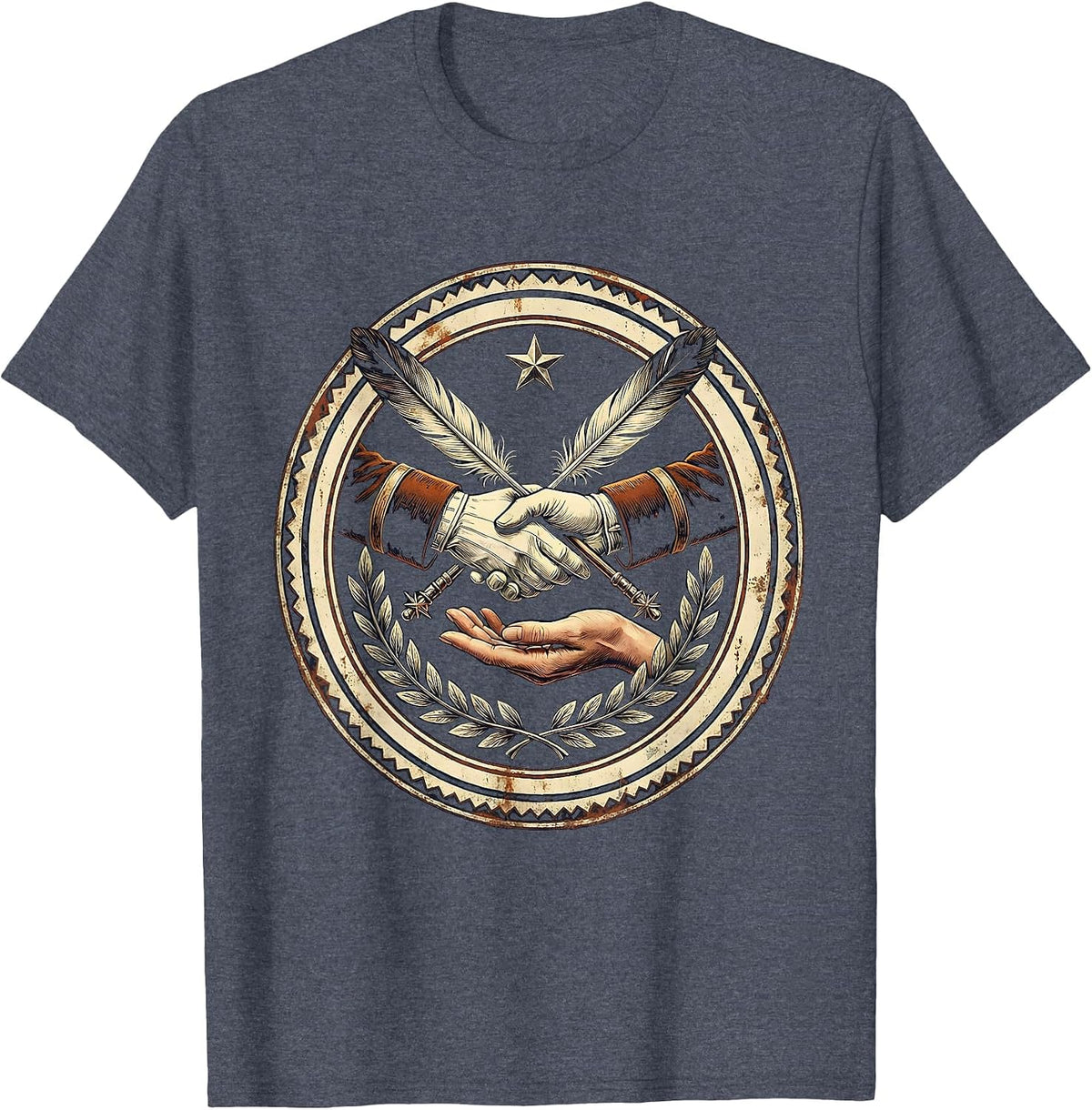 Band Mom Drum Major Baton Graphic Tee T-Shirt - Heather Blue