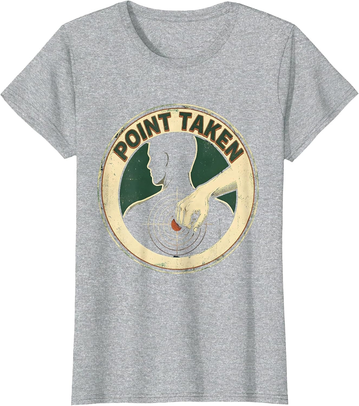 Point Taken Vintage Massage Therapist Chiropractor T-Shirt - Heather Grey