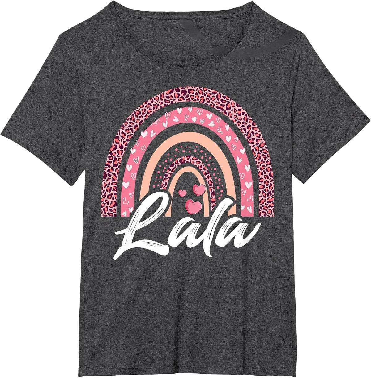Women Lala Mothers Day for Best Lala Ever Rainbow Grandma T-Shirt - Dark Heather Grey